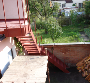 Ocelové schody a zábradlí